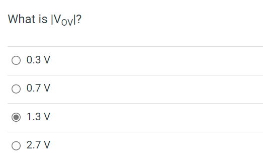 Given the PMOS circuit in the Figure below, with parameters as listed. VDD =6 V, |Vtp| = 0.7 V, kp