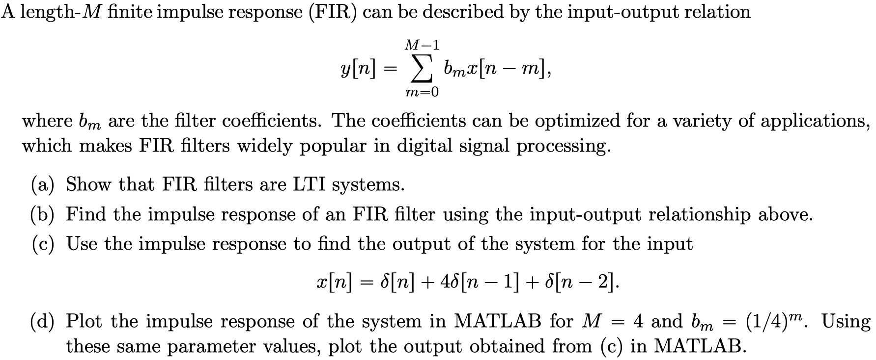 The Impulse Response H T Of An Lti System Is Sketched Below A Is T