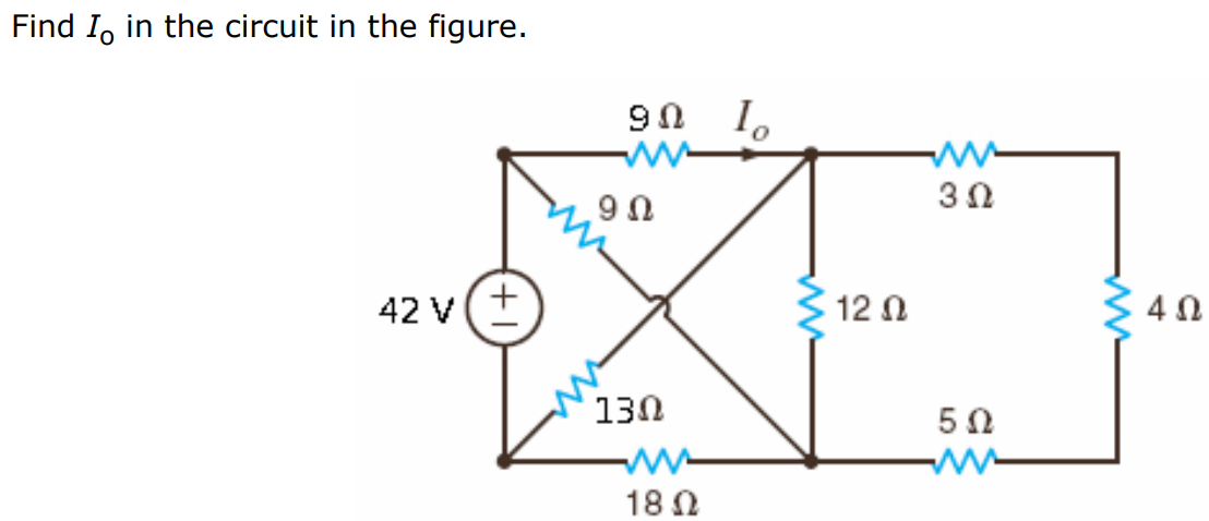 Find Io in the circuit in the figure.